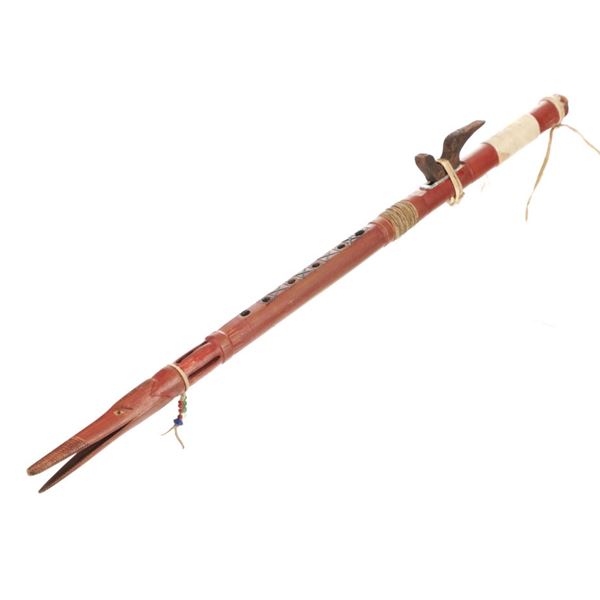 Lakota Sioux Polychrome Courting Flute c. 1900