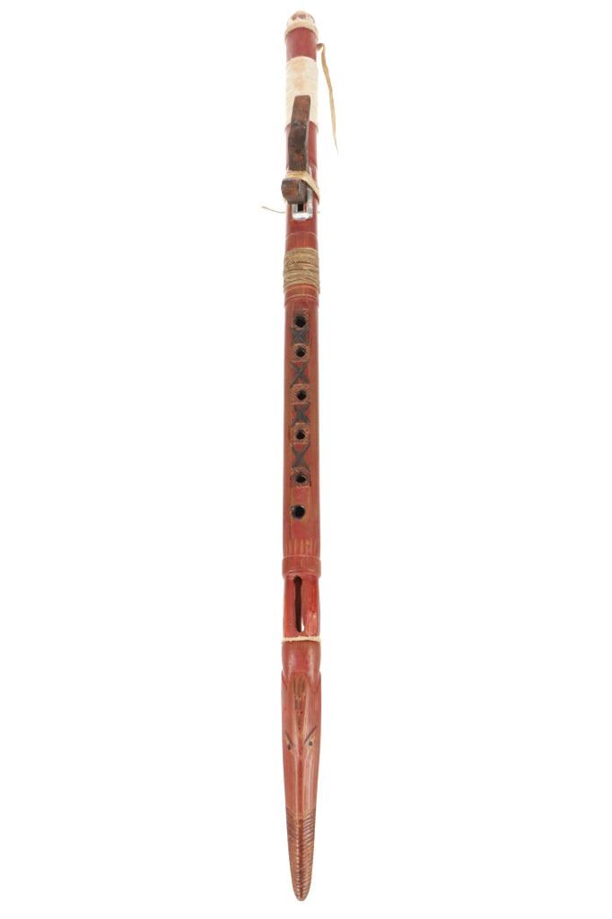 Lakota Sioux Polychrome Courting Flute c. 1900