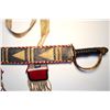 Image 5 : Crow Beaded Parfleche Lance Case w/ Sword 19th C.