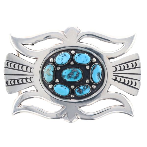 Armand American Horse Silver & Turquoise Buckle