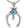 Image 2 : Navajo Naja Squash Kingman Necklace by M.C.