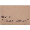Image 10 : Hodges, Dave (1949 - ) "Hello World"  Oil on Board