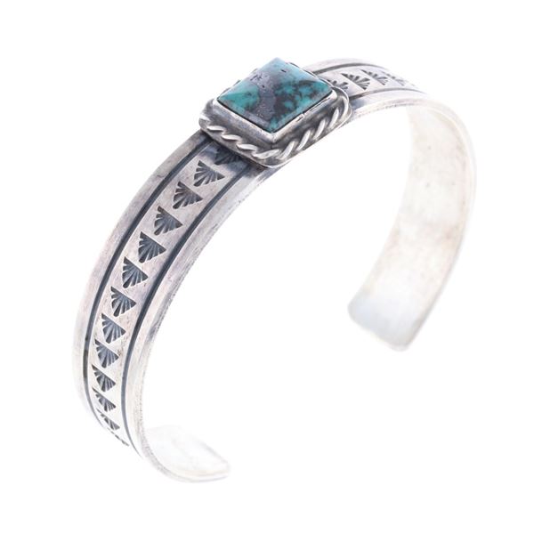 Navajo Kingman Turquoise Bracelet by R. Enriquez