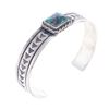Image 1 : Navajo Kingman Turquoise Bracelet by R. Enriquez