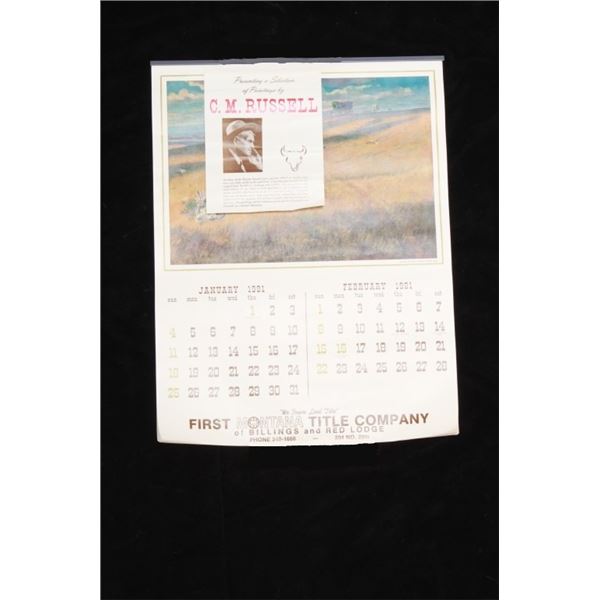 First Montana Title Company C. M. Russell Calendar