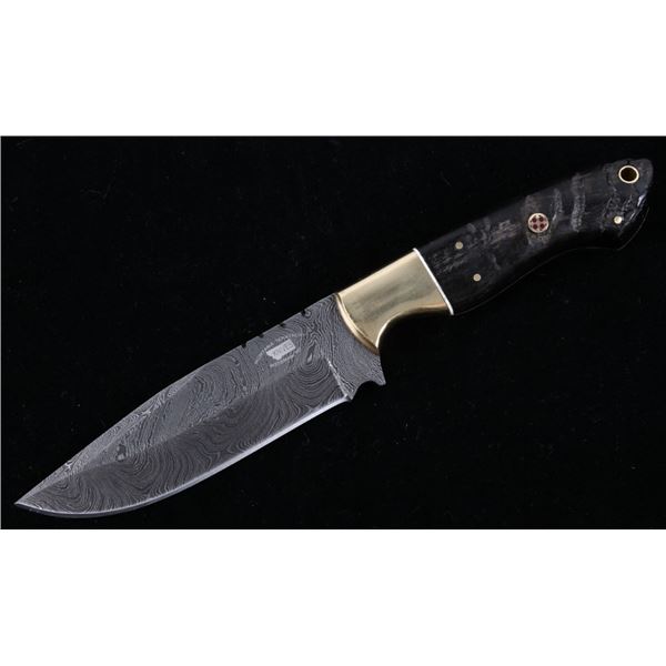 M.T. Knives of Bozeman Rams Horn Damascus Knife