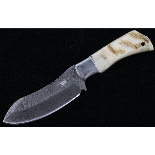 Rocky Mountain Rams Horn Damascus Bozeman Knife