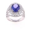 Opulent 3.73ct Tanzanite Diamond & Platinum Ring