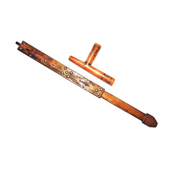 Blackfoot Inlaid Pipe & Stem Elk Society c 1880-90