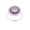 Image 1 : Pristine Ruby Diamond and 18k White Gold Ring