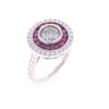 Image 8 : Pristine Ruby Diamond and 18k White Gold Ring