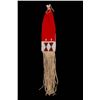 Image 1 : Cheyenne Red Wool & Indian Hide Beaded Pipe Bag