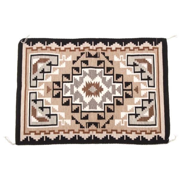 Navajo Two Grey Hills Rug by Isabel Yazzie RARE