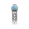 Image 7 : Navajo Kingman Turquoise Sterling Cuff R. Enriquez