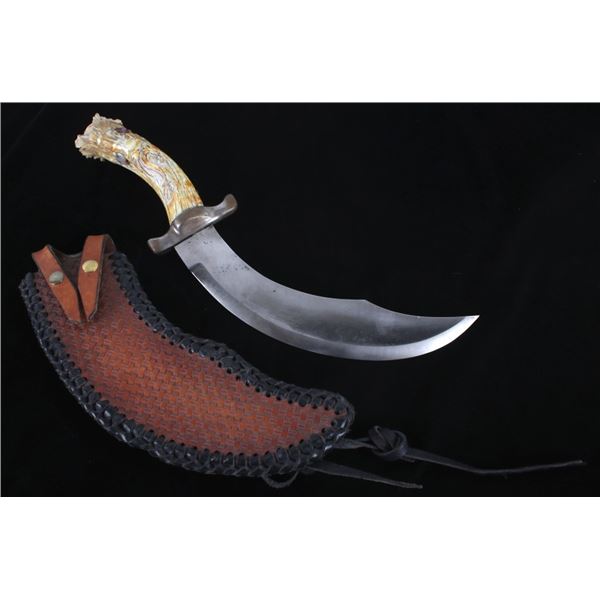 Bordean Hide Works Scimitar Antler Short Sword