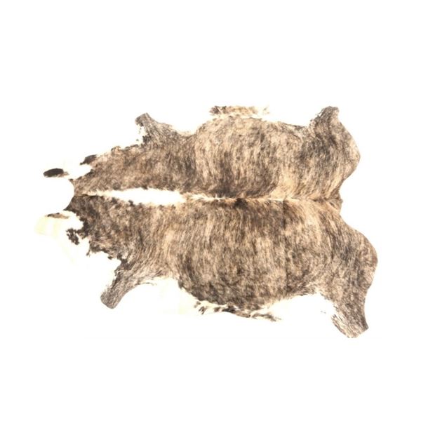 Exotic Tri-Colored Cowhide Brindle Premium Rug