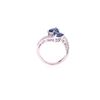 Image 6 : Freeform Blue Sapphire Diamond & 18k Gold Ring