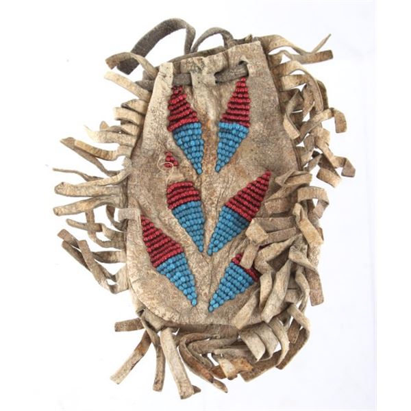 Northern Cheyenne Beaded Medicine Pouch c. 1890
