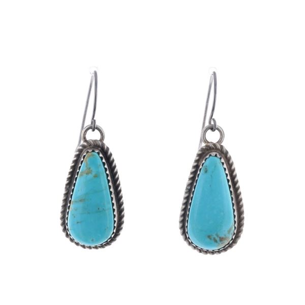 Navajo Judith Dixon Silver & Turquoise Earrings