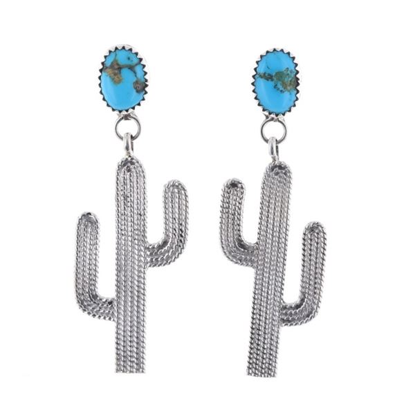 Navajo Verley Betone Silver & Turquoise Earrings