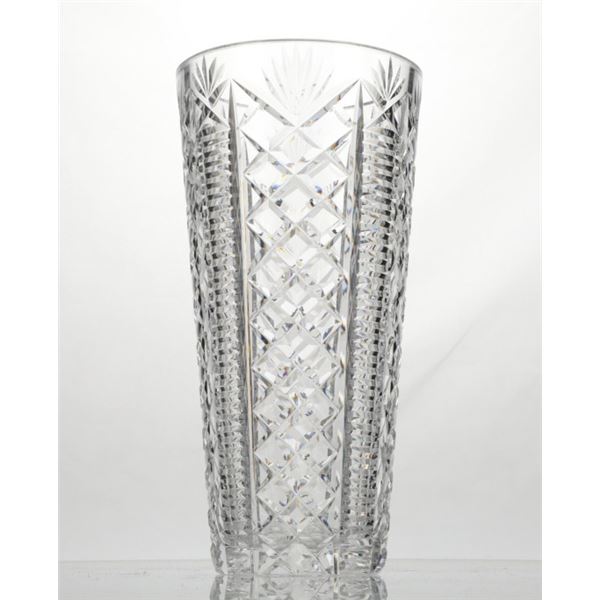 Antique German Cut Crystal Graduated Vase