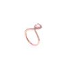 Image 4 : Ribbon Morganite Diamond & 14k Rose Gold Ring