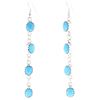 Image 1 : Navajo Sterling Silver & Turquoise Dangle Earrings