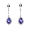 Classic Tanzanite Diamond & 18k Dangle Earrings