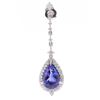 Image 2 : Classic Tanzanite Diamond & 18k Dangle Earrings