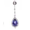 Image 3 : Classic Tanzanite Diamond & 18k Dangle Earrings