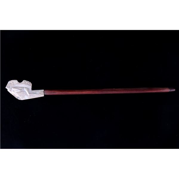 Cherokee Indian Dendretic Signed Storyteller Pipe