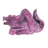 Image 10 : Ruby Zoisite Hand Carved Dragon Iguana Figurines