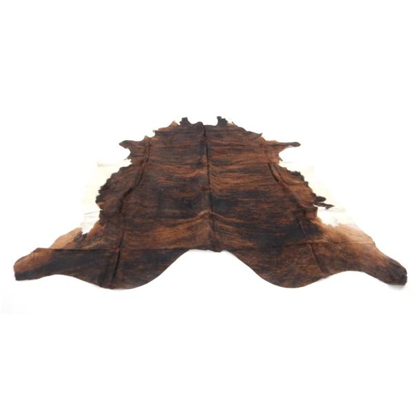 Exotic Tri-Colored Cowhide Brindle Premium Rug