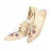 Image 4 : Crow Beaded Hide & Hard Sole Moccasins c. 1890-
