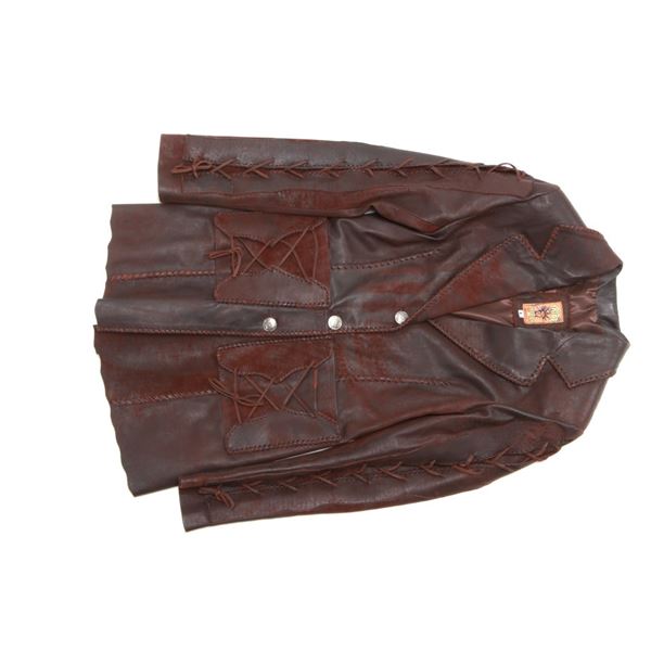 Tribe America Chocolate-Merlot Leather Jacket