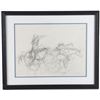 Image 1 : Margie Jackson (1934-2021) Framed Pencil Sketch