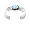 Image 2 : Navajo Larimar Sterling Bracelet by Alice Johnson