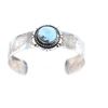 Image 5 : Navajo Larimar Sterling Bracelet by Alice Johnson