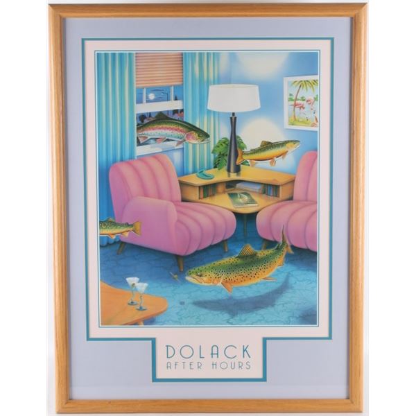 1987 Monte Dolack Framed Lithograph  After Hours 