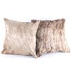 Image 1 : Brindle Light Brown/Cream Cowhide Premium Pillows