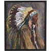 Image 1 : Original Ceremonial Native Oil Painting by Watson