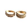 Image 1 : 14K Gold Vintage Half Mesh Chain Rings