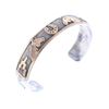 Image 2 : Navajo J.Claw Silver & 12k GF Storyteller Bracelet
