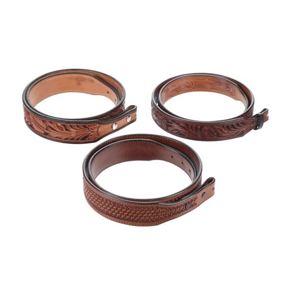 Western Carved Trajan Vieira Leather Belts (3)