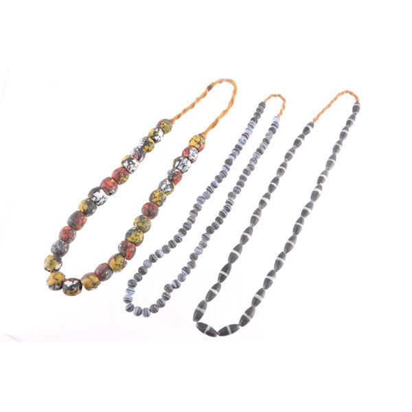 African Sand Cast Trade Bead Necklaces
