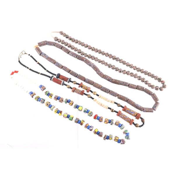 Venetian Fancy Milifiori Trade Bead Necklaces