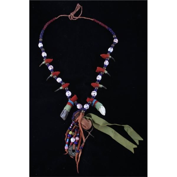 Blackfoot Badger Claw Medicine Necklace 1890-1900-