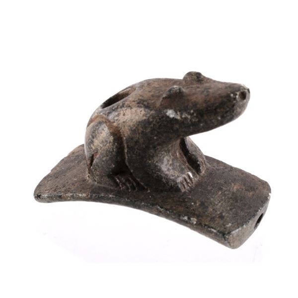 Hopewell Tradition Frog Effigy Pipe Bowl