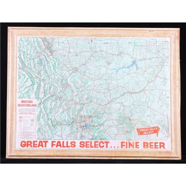 Great Falls Select Beer Montana Topographic Map