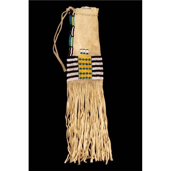 Northern Cheyenne Beaded Hide Pipe Tobacco Bag